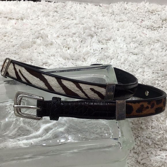 Brighton Accessories - Brighton animal hair sectioned belt L34